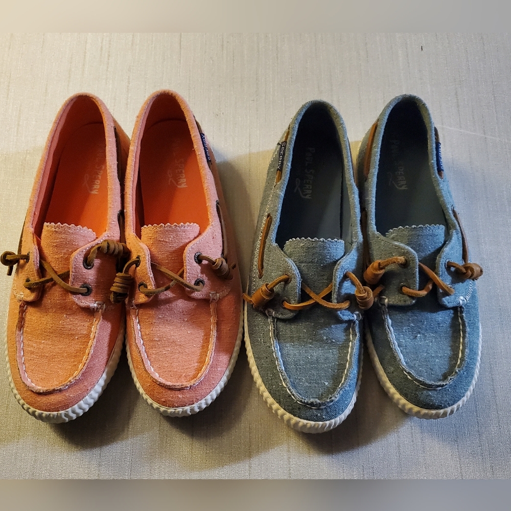 Sperry canvas boat shoes women's size 8 (bundle of 2 pair)